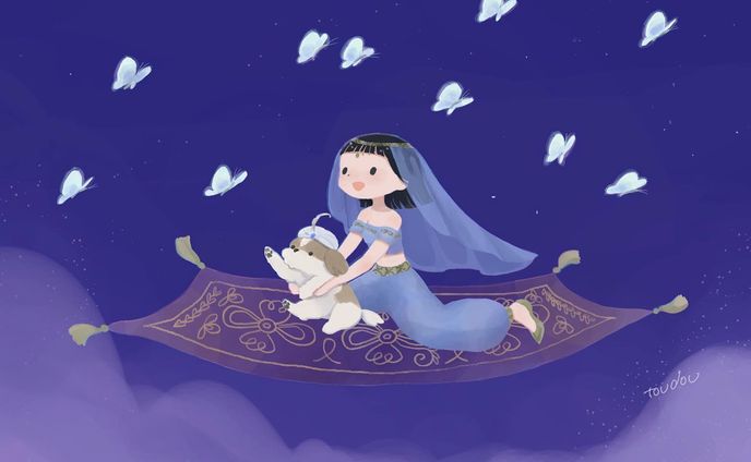 暑さの残る夜は魔法の絨毯で夜ふかししたいな〜

#illustration #童話の世界 #magiccarpet #イラスト #いらすとぐらむ #夜 #summernight