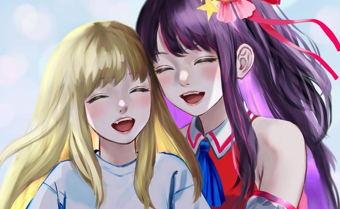 *.❤︎❀˳꒰*´ ᵕ`)･ﾟ･｡꙳⋆ﾆｺﾆｺ
 #推しの子  #イラスト  #illustration