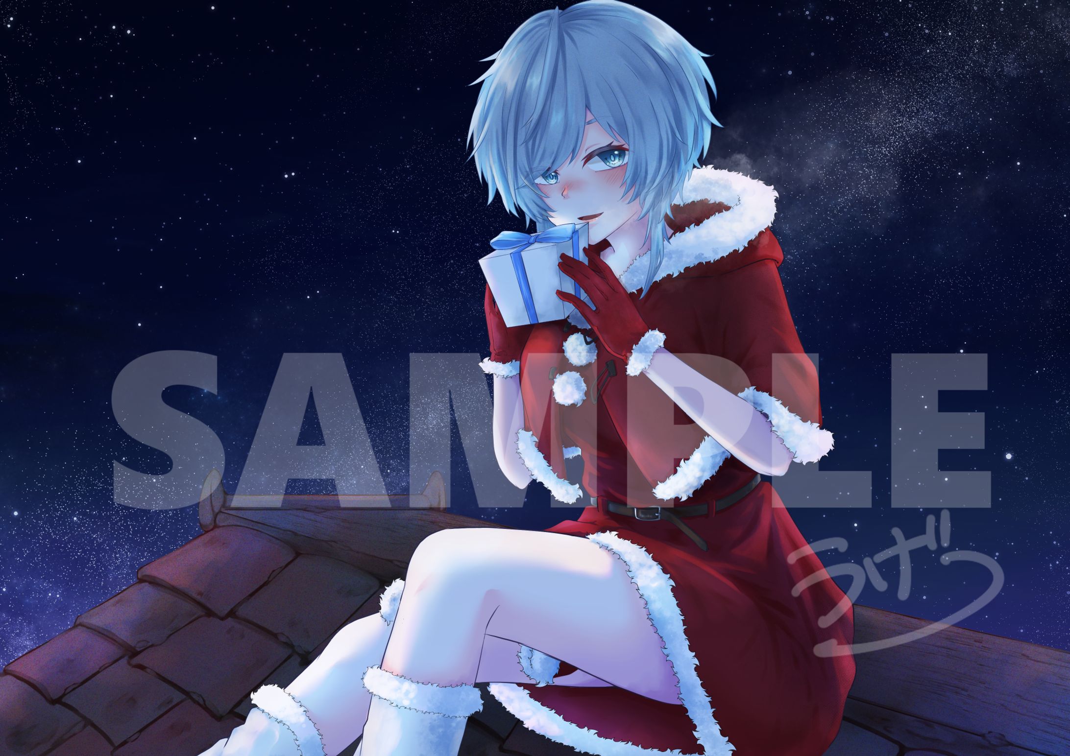 ご依頼絵　Vtuber浅縹スイ様-1