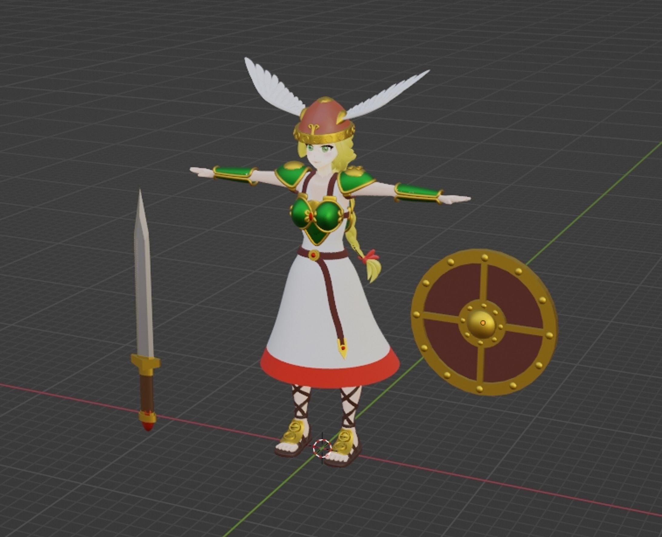 ワルキューレ　blender作品-1