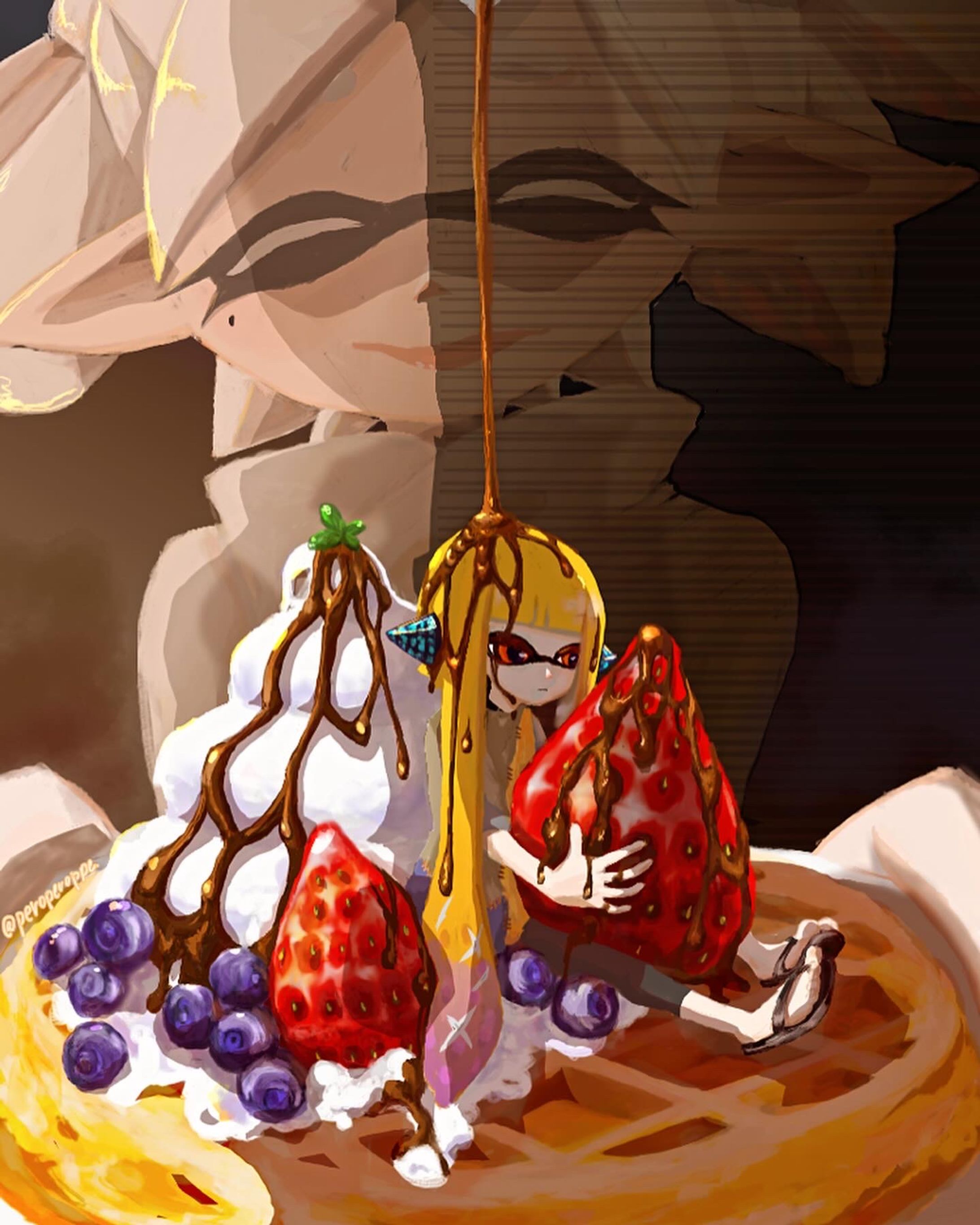ワッフル司令🍫チョコがけ-1