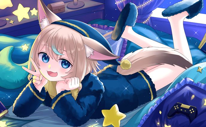 2周年お祝いイラスト　あおいつきね様