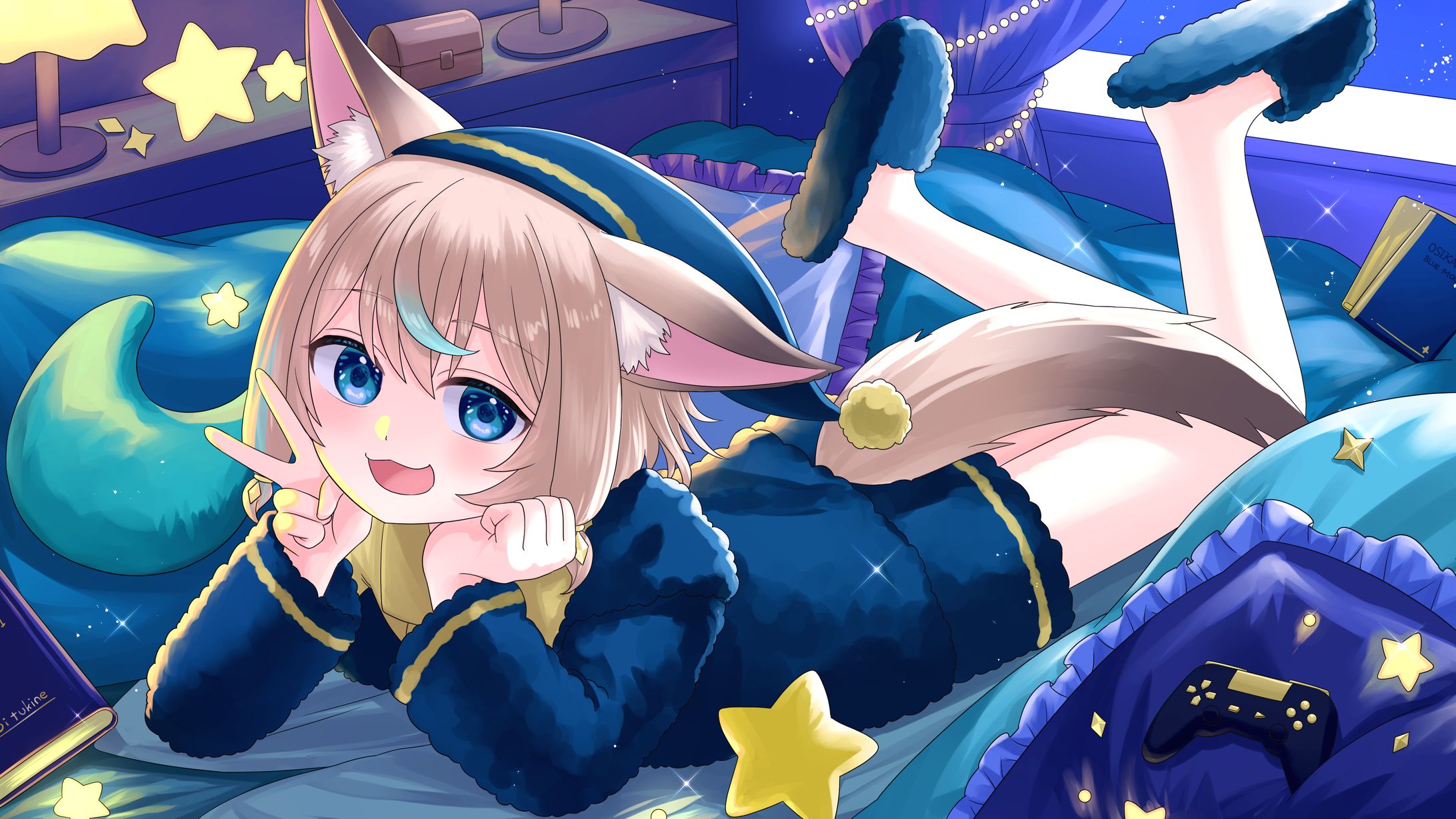 2周年お祝いイラスト　あおいつきね様-1