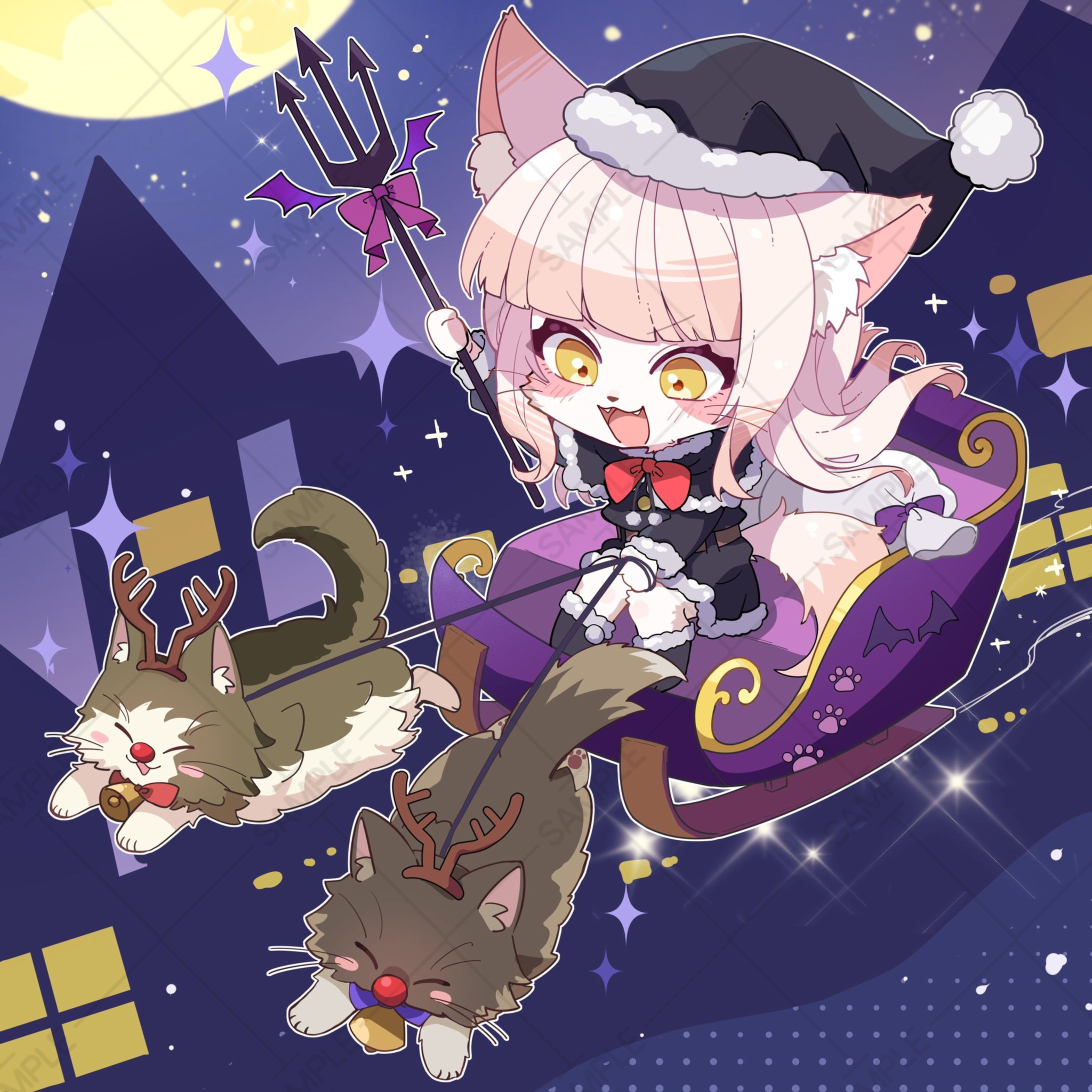 琥珀ましろ様 クリスマスSDイラスト-1