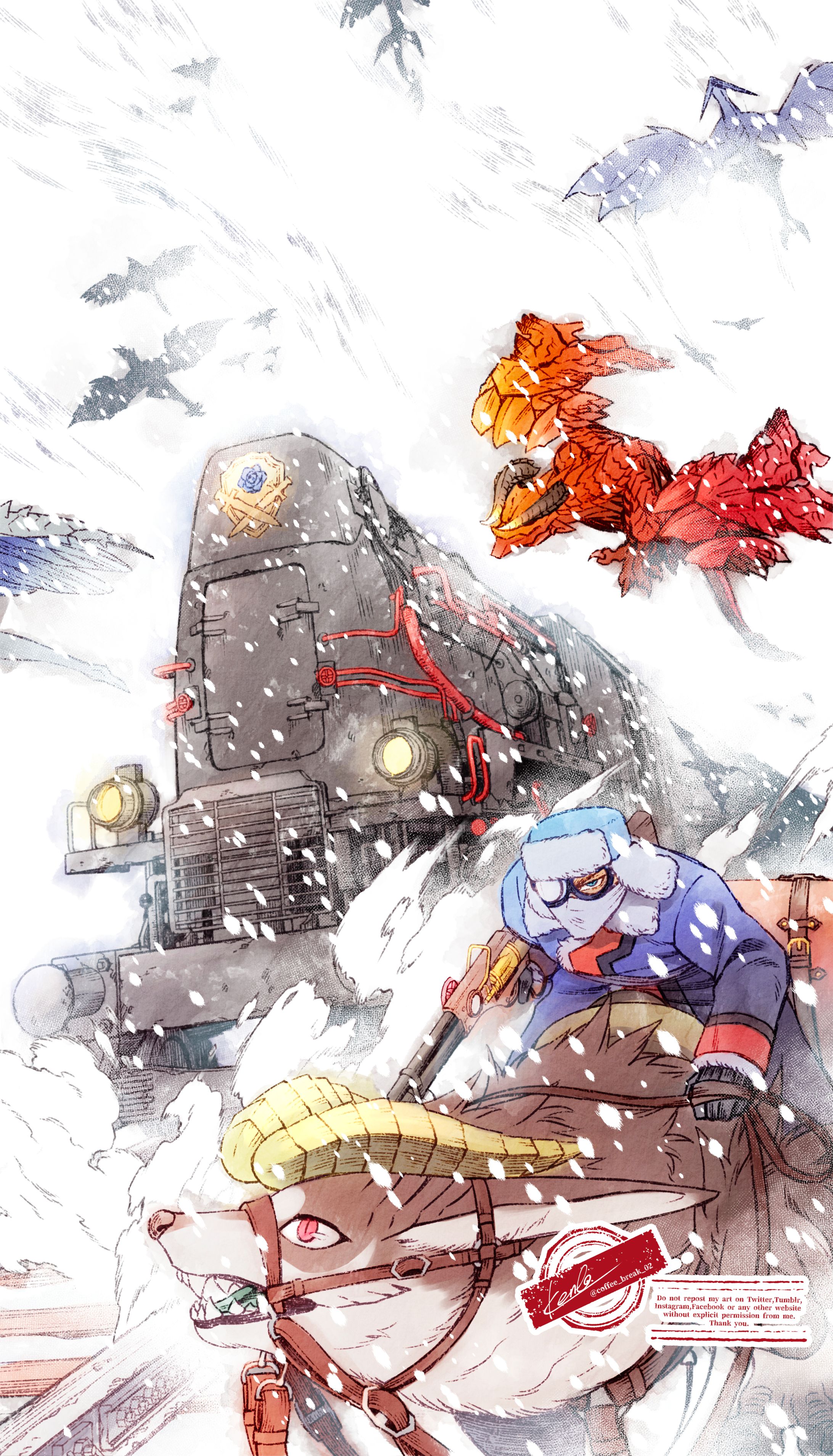 アナログ風カラーイラスト-1