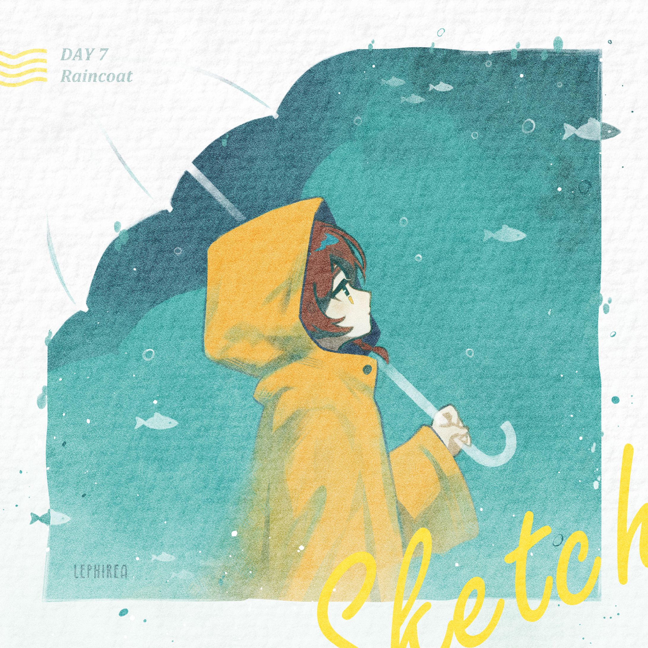 【Sketchtober】Rea - Raincoat ☔-1