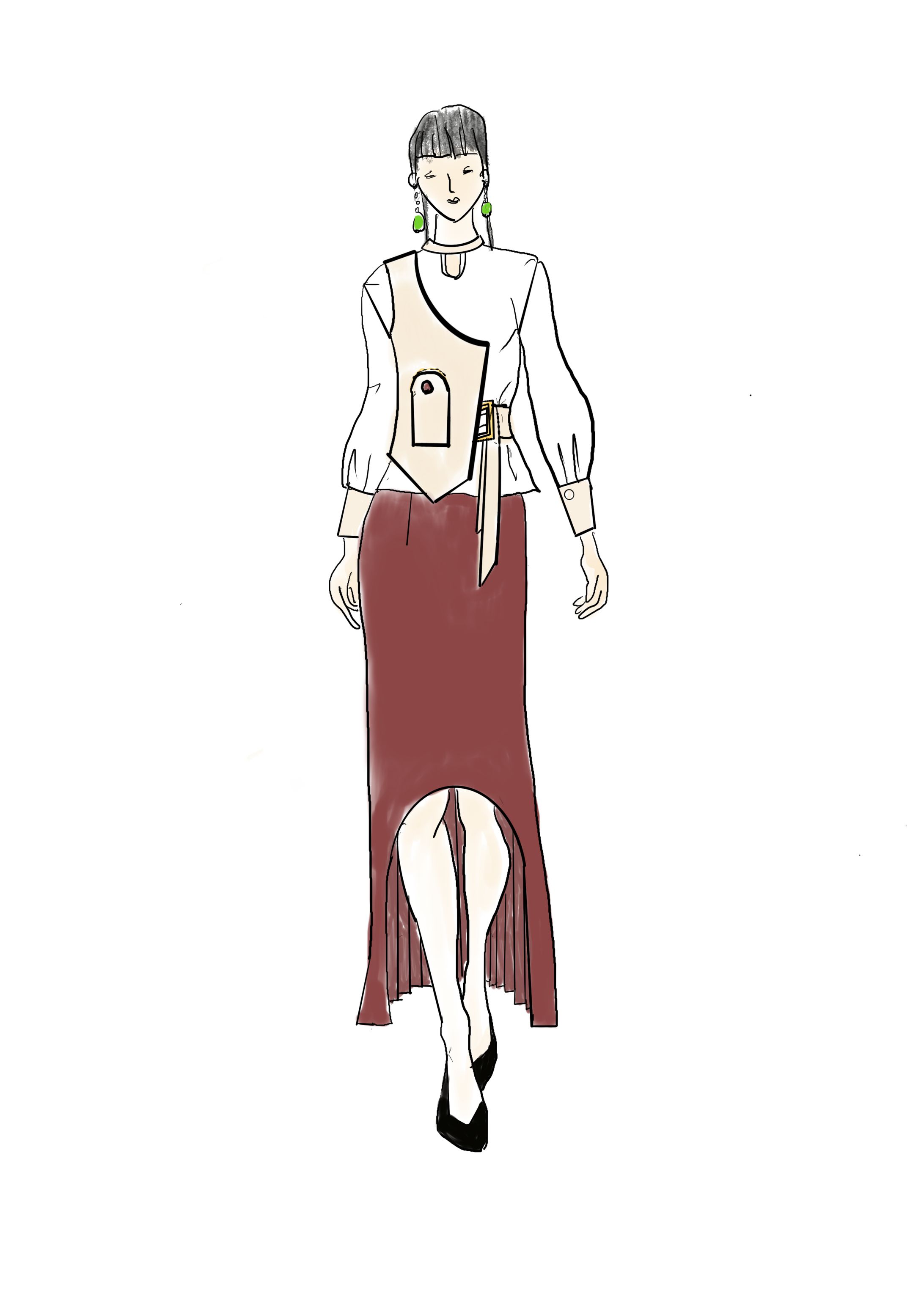 Skirt vest style-1