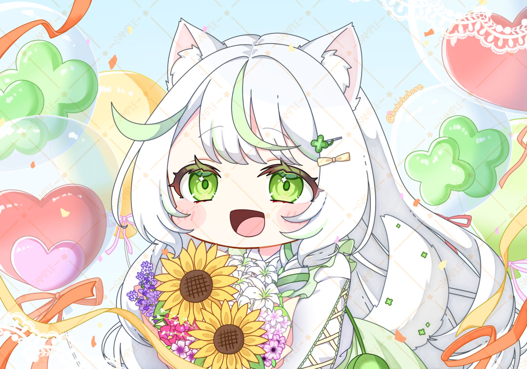 土萌はのん様お誕生日SDイラスト【簡易】-1