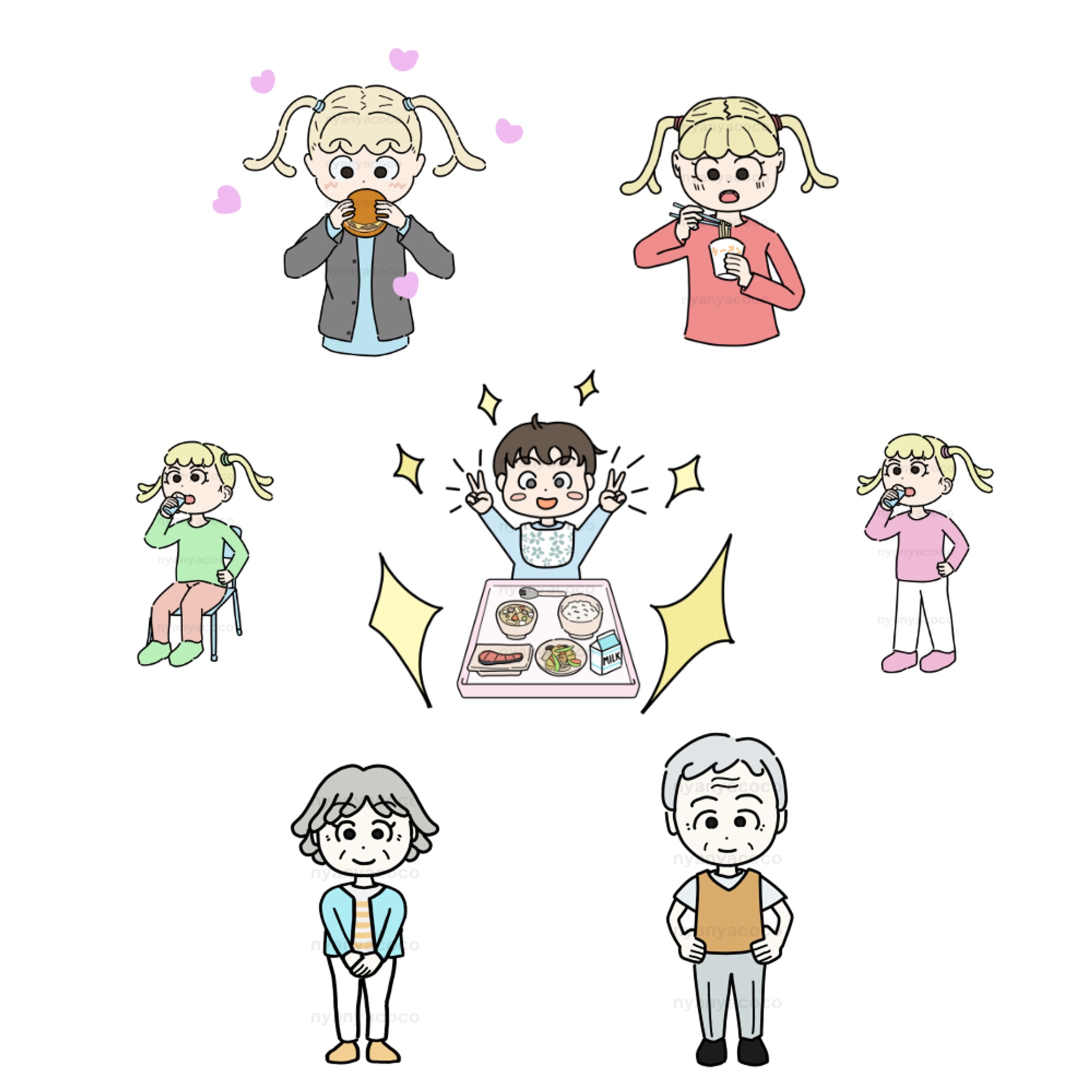 挿絵セット  飲食関連-1