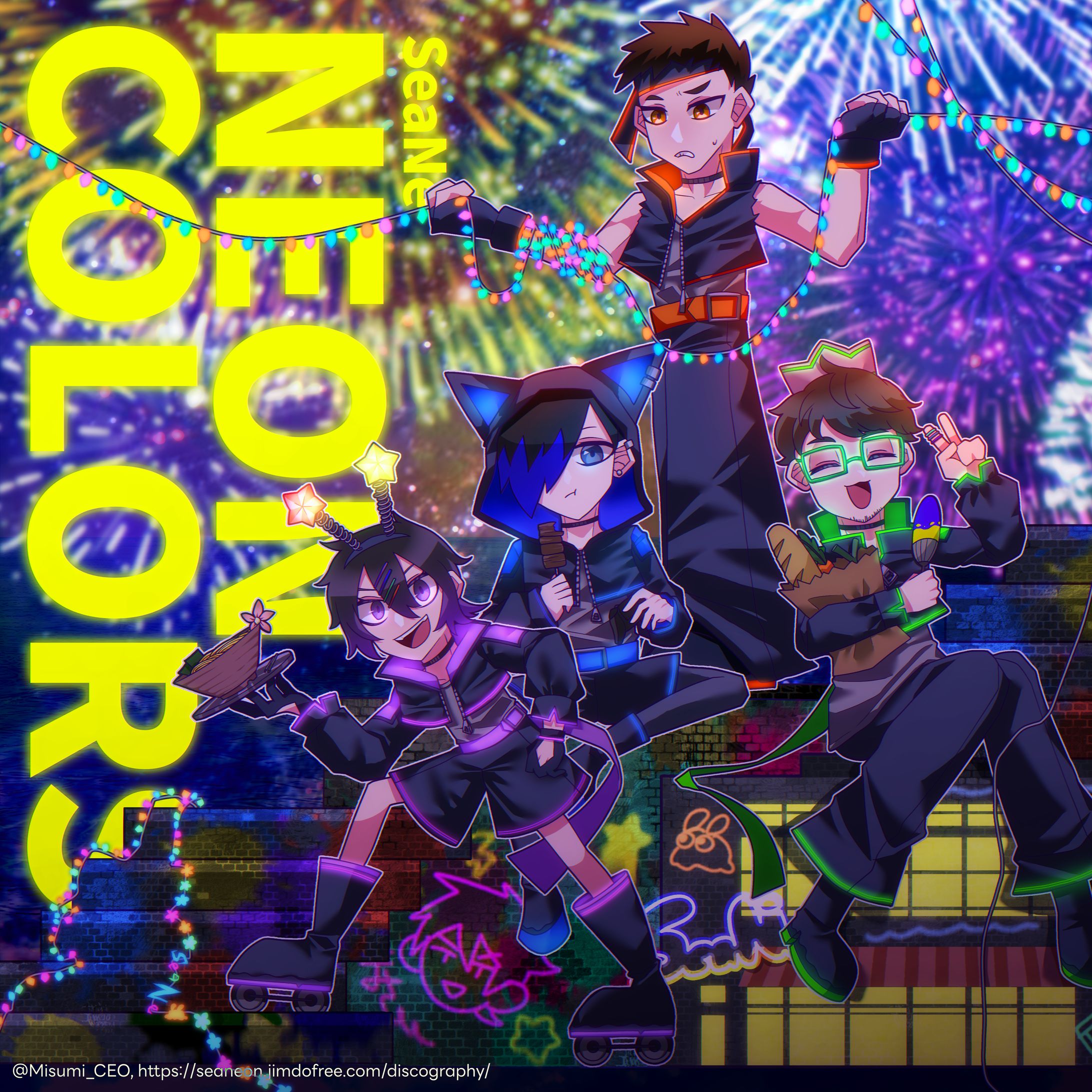 SeaNe『NEON COLORS』 ジャケットデザイン-1