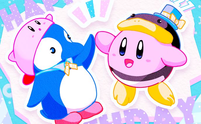 カービィ（と私）生誕記念イラスト2024