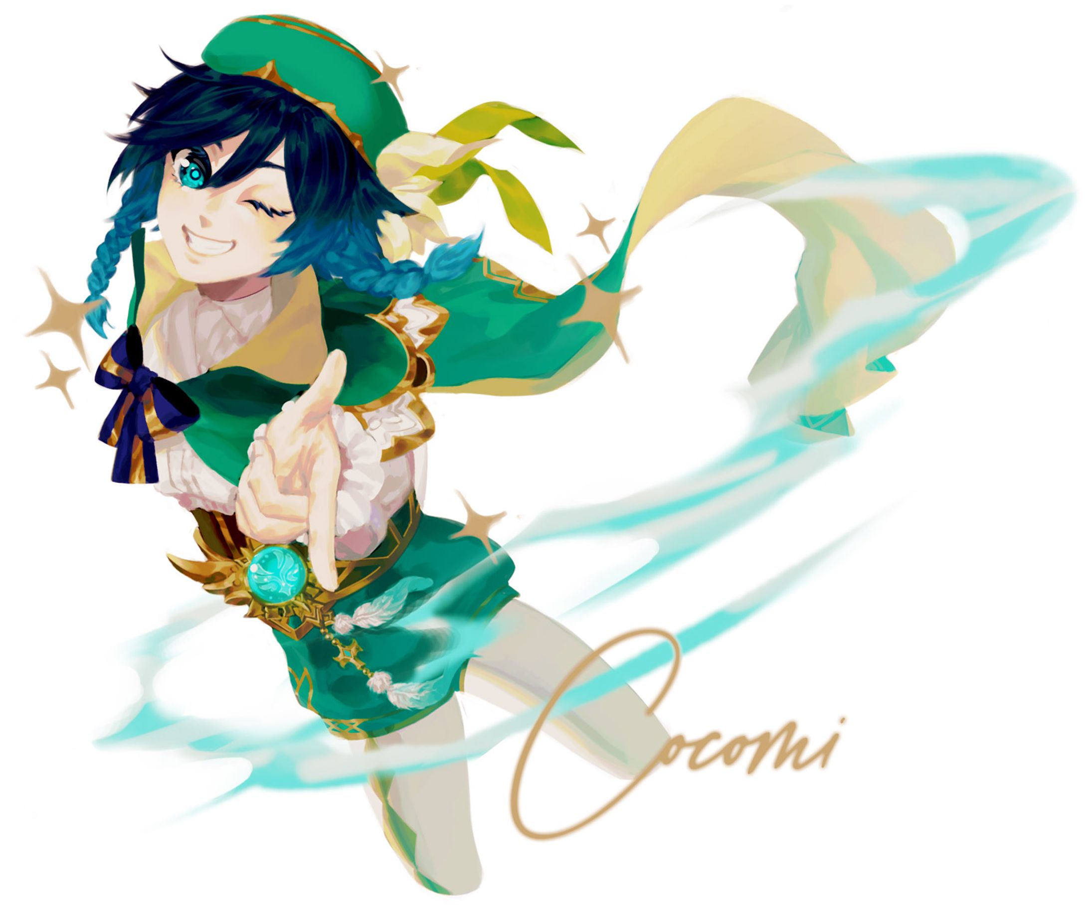 genshin impact venti fanart-1