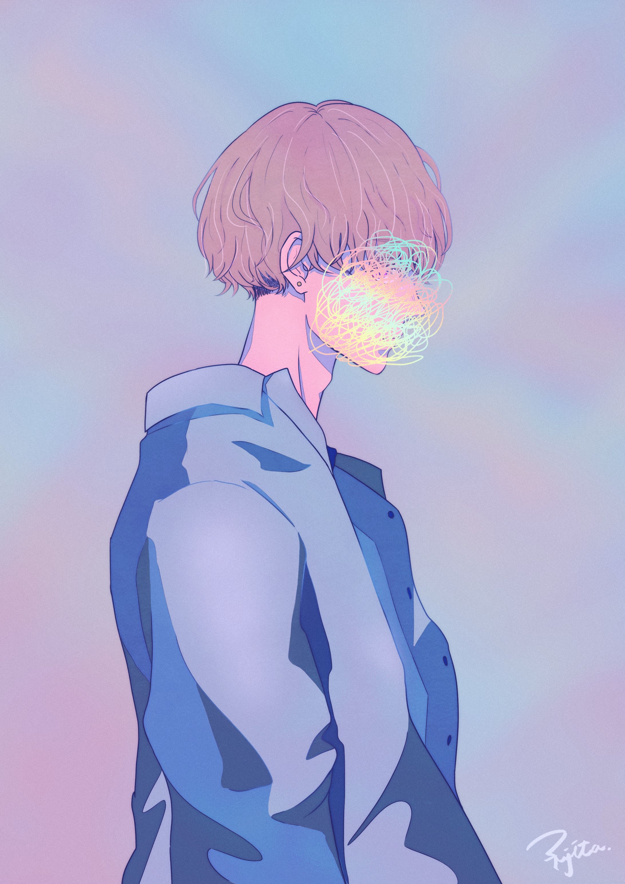 "鮮明に不透明" - イラスト-1