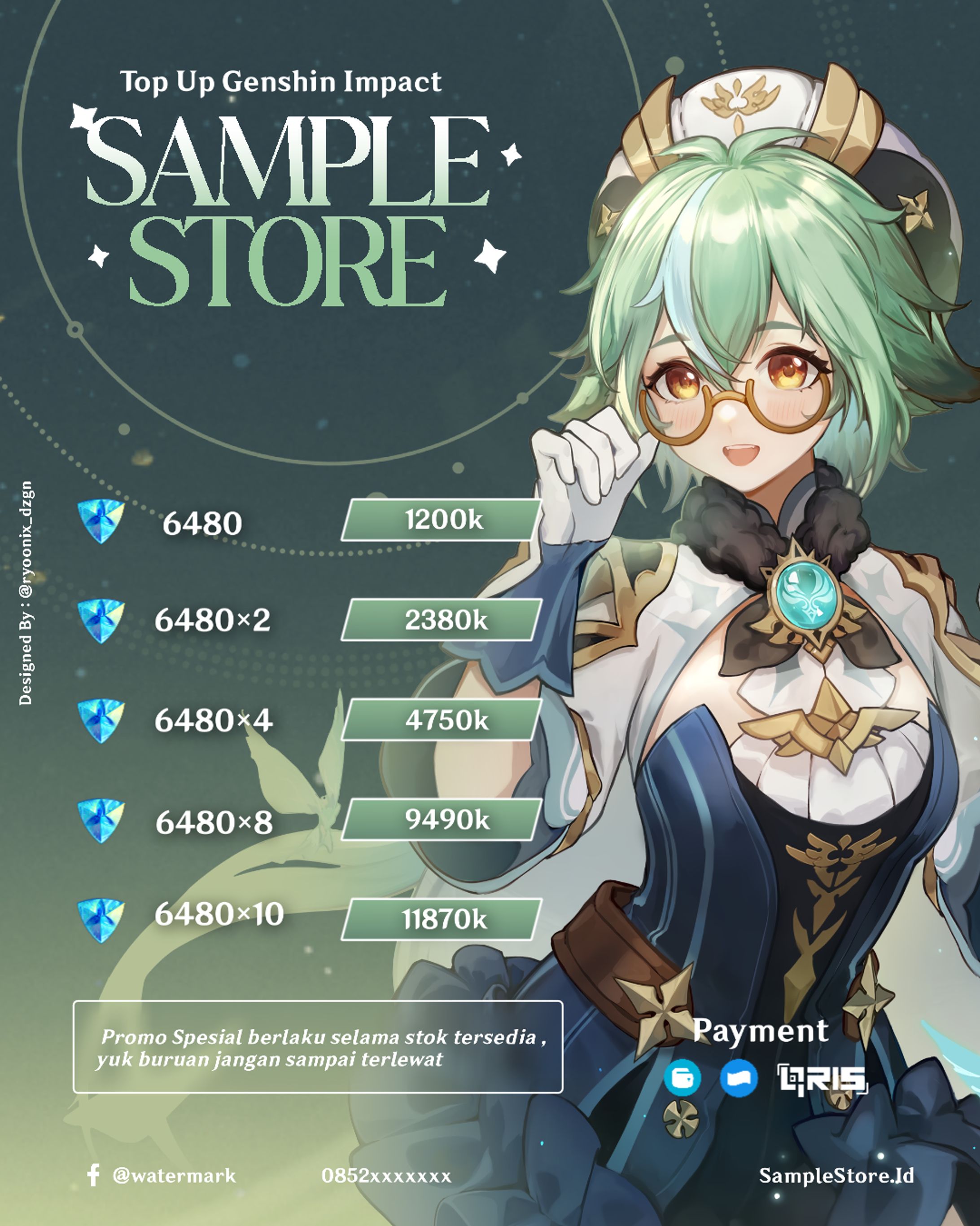 Shop Card pricelist design by Ryo RyooNix -1