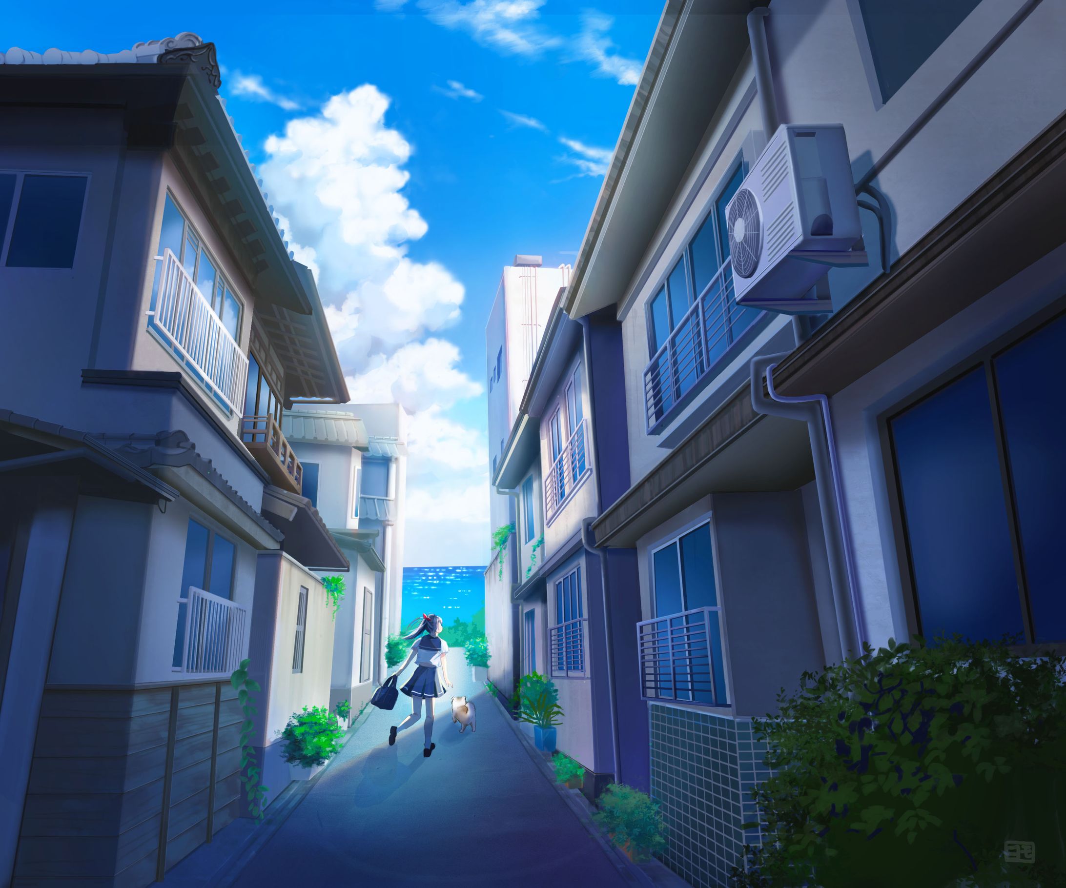 海の見える路地-1