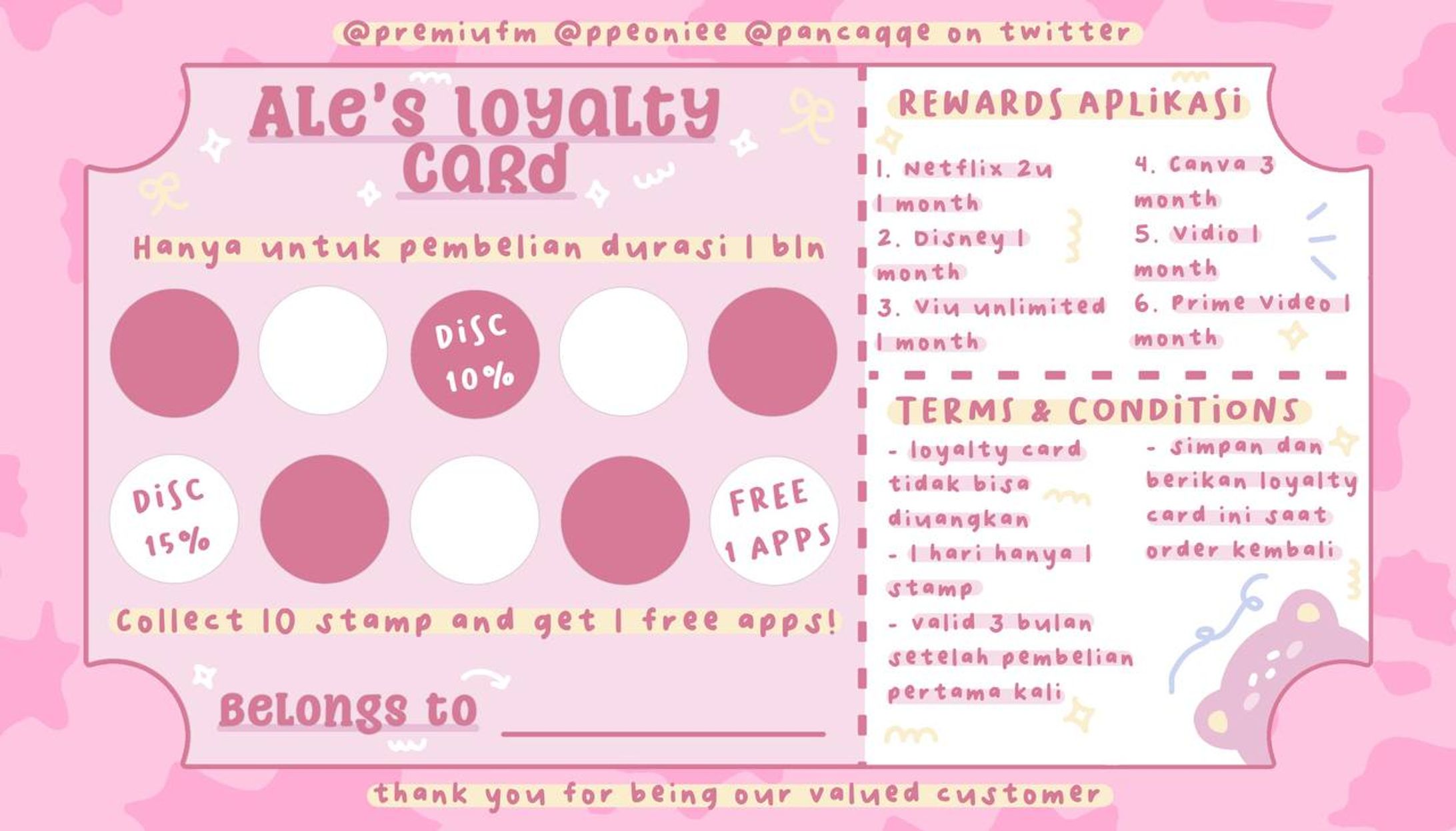 custom loyalty card for ale-1