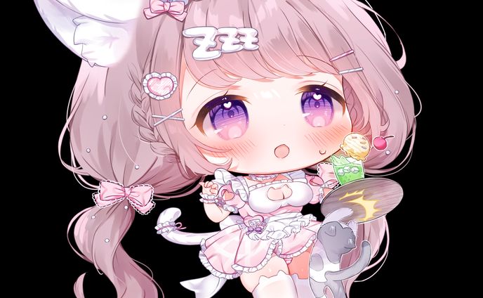 【 works 】みはちちゃんメイド服 ┊ SDイラスト