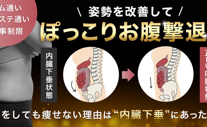 【コンペ採用作品】バナー：ぽっこりお腹撃退