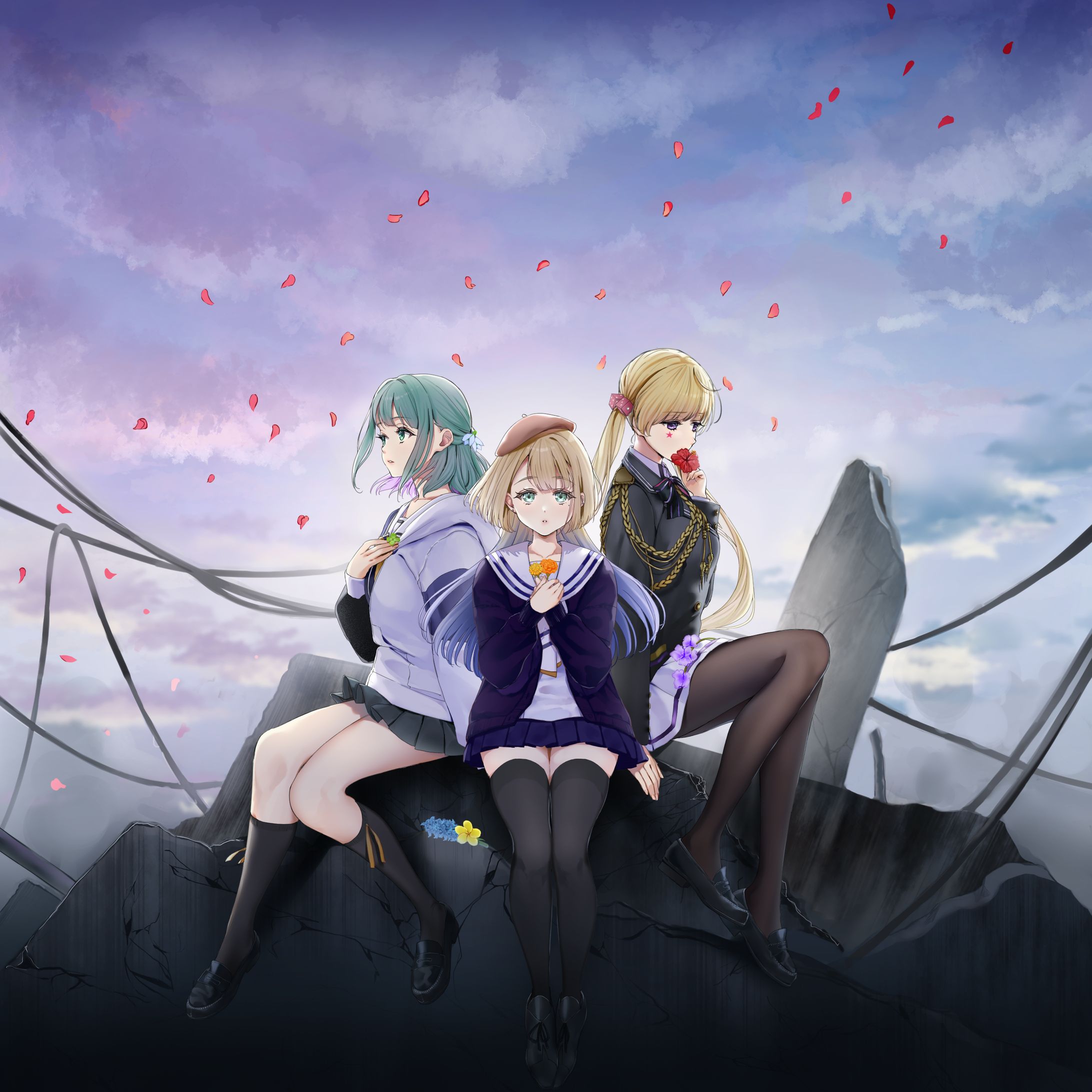 小説project雨夜花　表カバー、挿絵-1