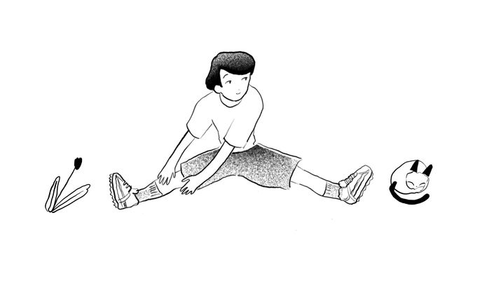 イラスト(白黒)
