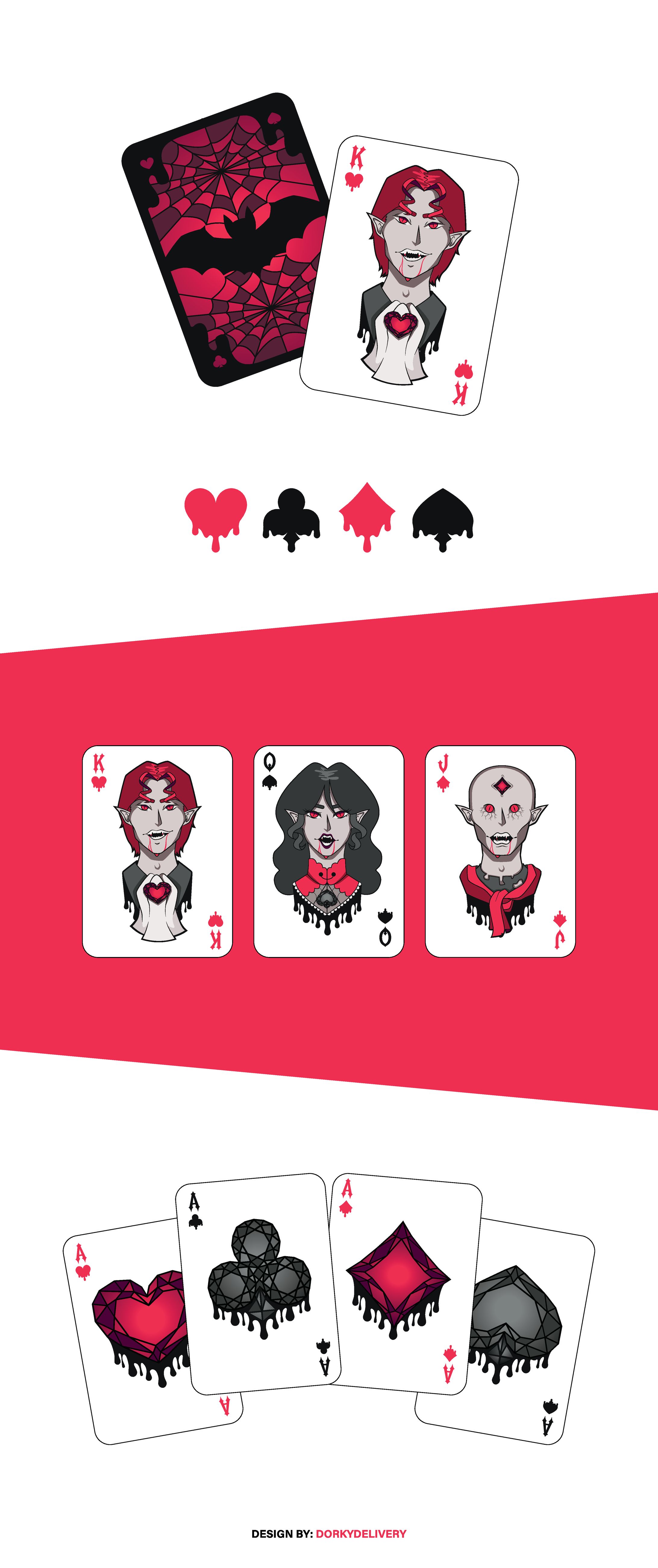 Crimson Nocturne - Custom Playing Cards-1