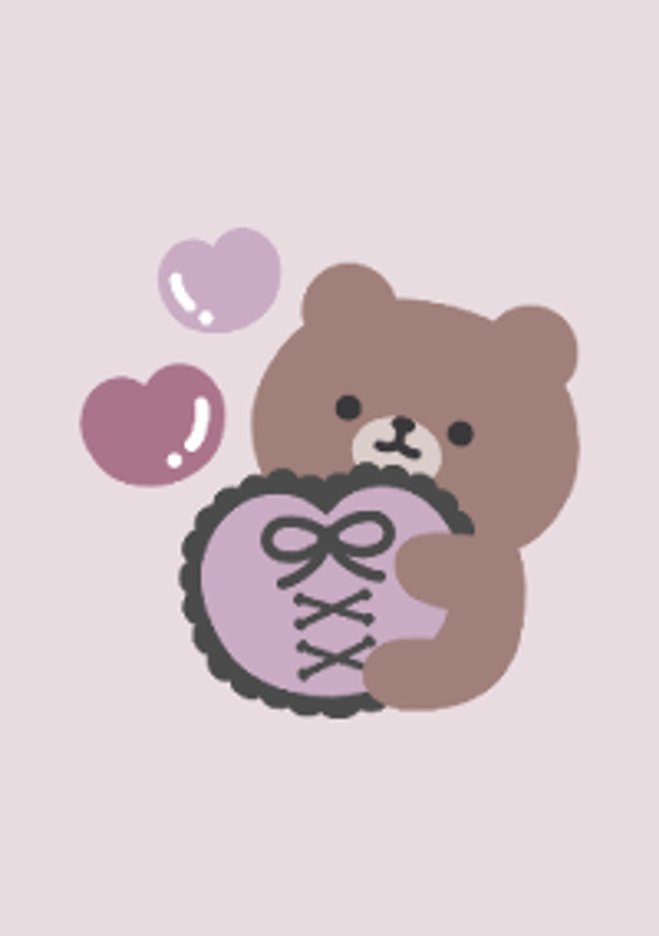 LINE着せかえ『くまとラブリーハート』-1