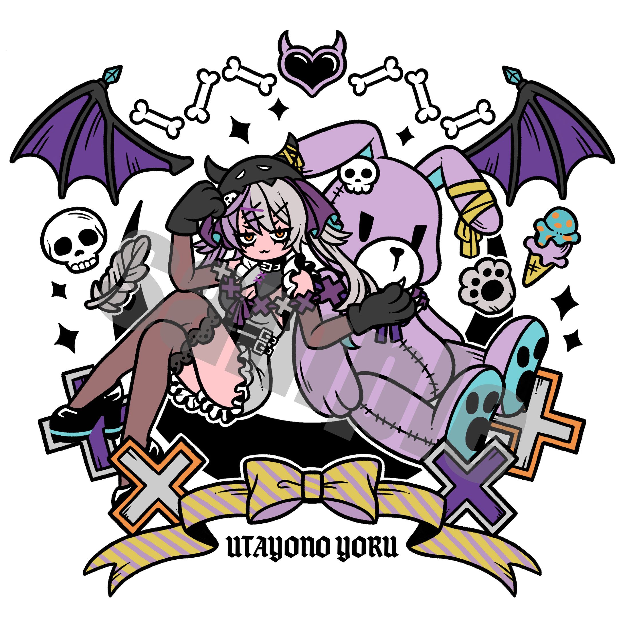 【works】唄夜乃よる様【グッズイラスト】-1