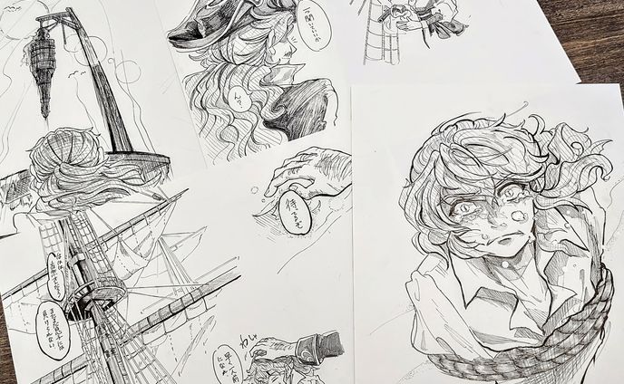 【オリジナル】動画用手描きイラスト