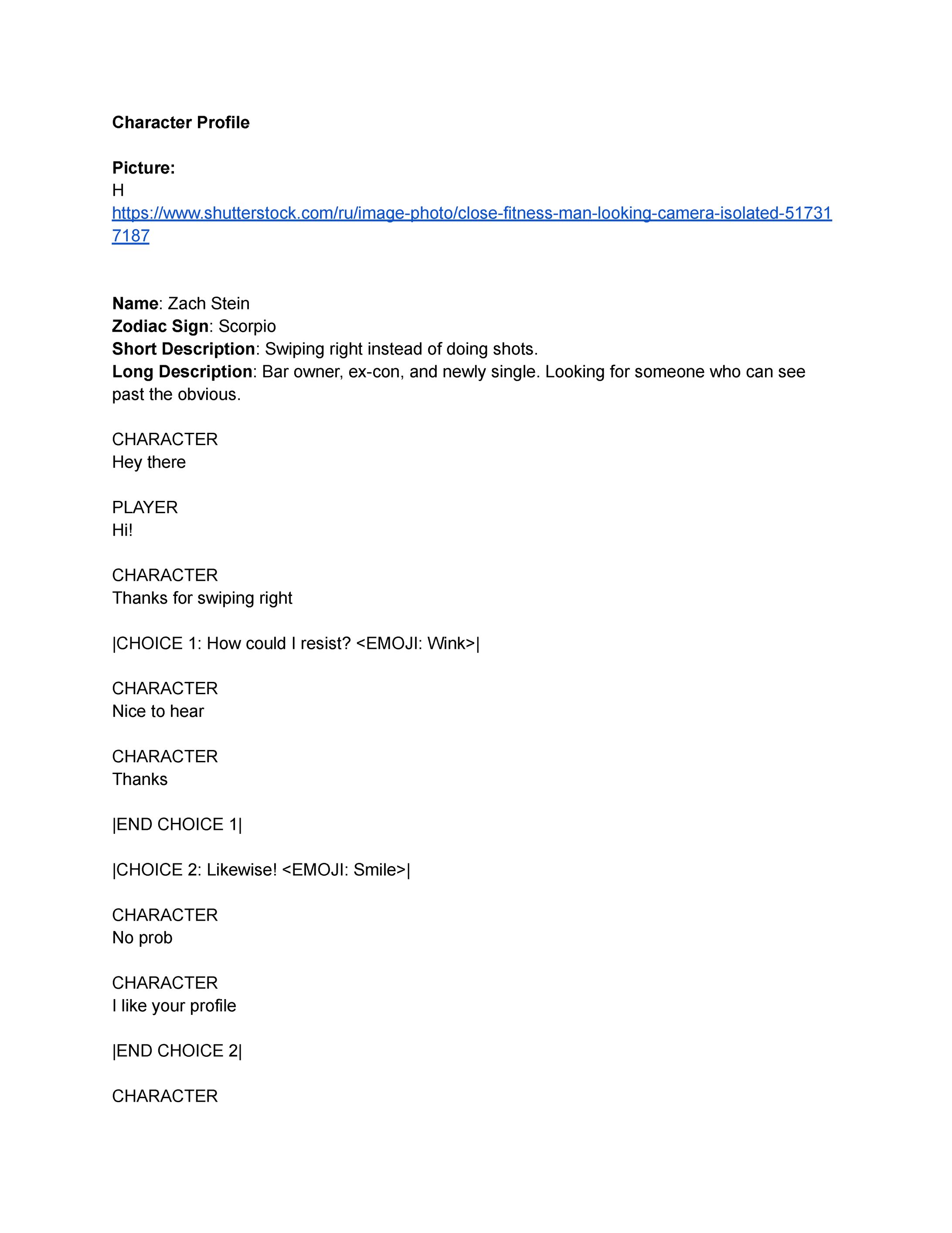 CYOA Chat App Script -1