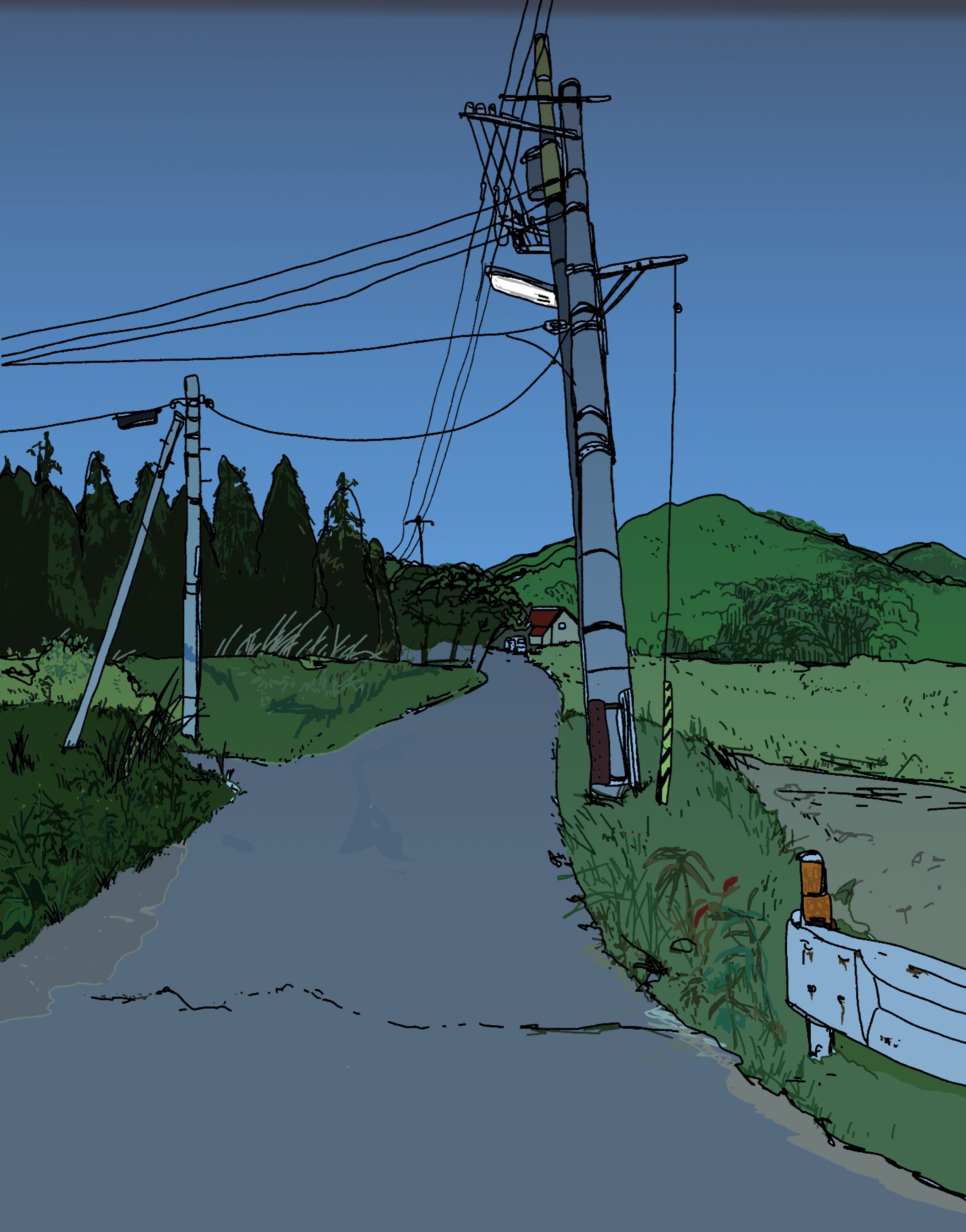 デジタル背景　Back ground paint.-1