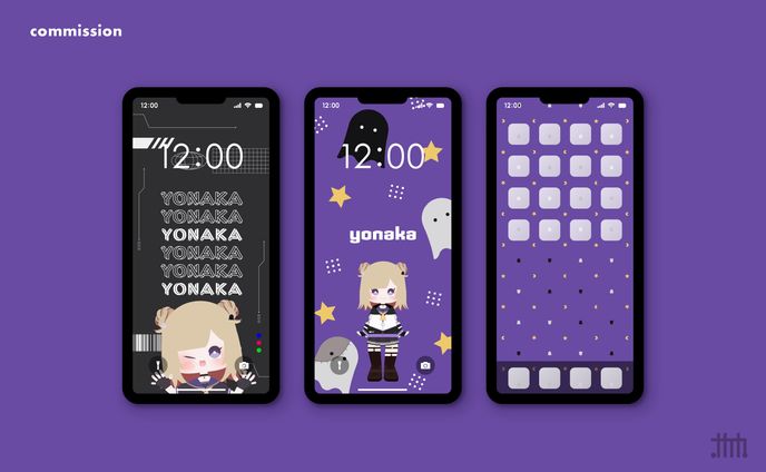 【skeb】Vtuber よなか様 スマホ壁紙