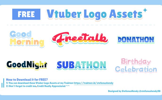 (FREE Ko-fi) Vtuber Logo Assets