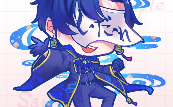 ミニキャライラスト（枝垂満月様）