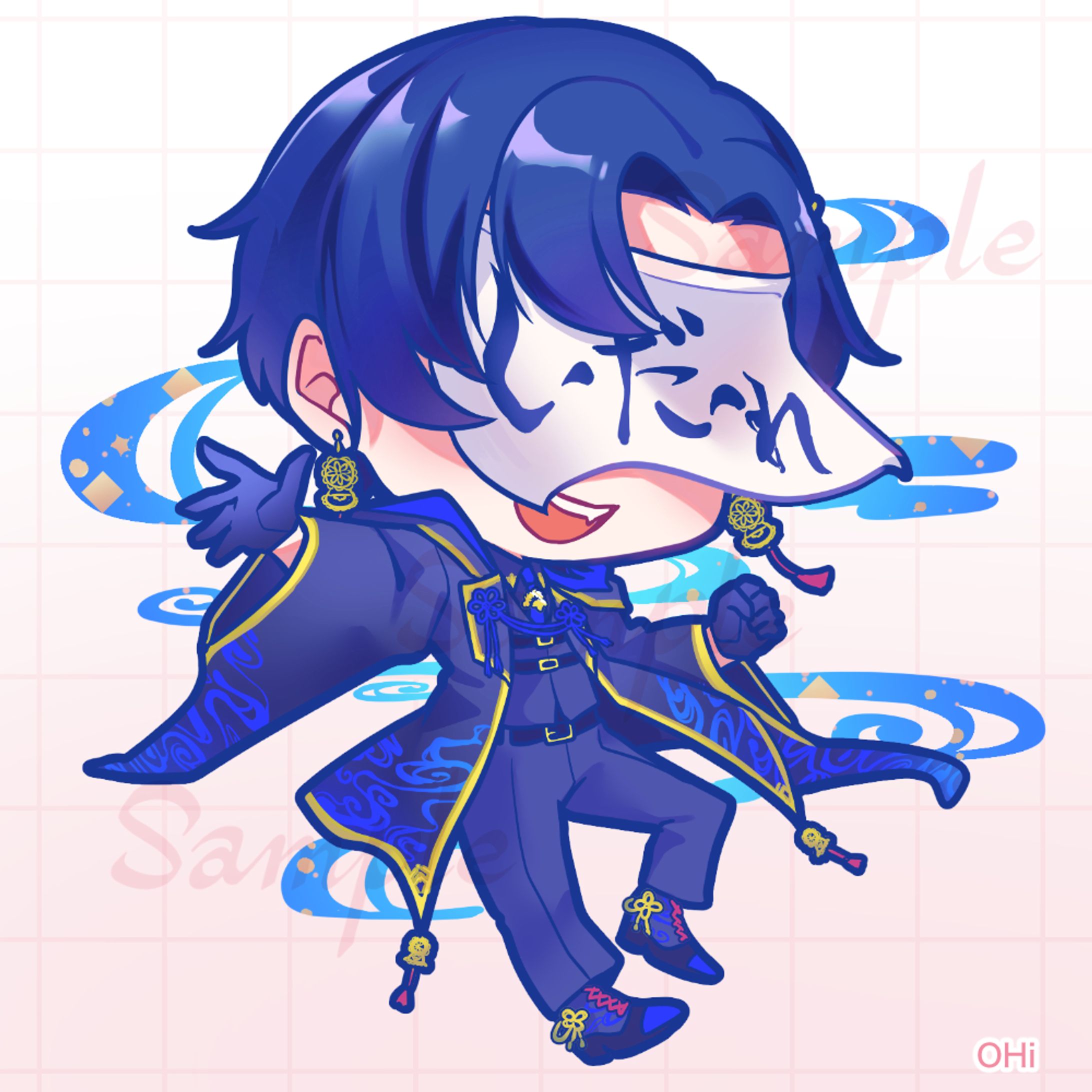 ミニキャライラスト（枝垂満月様）-1