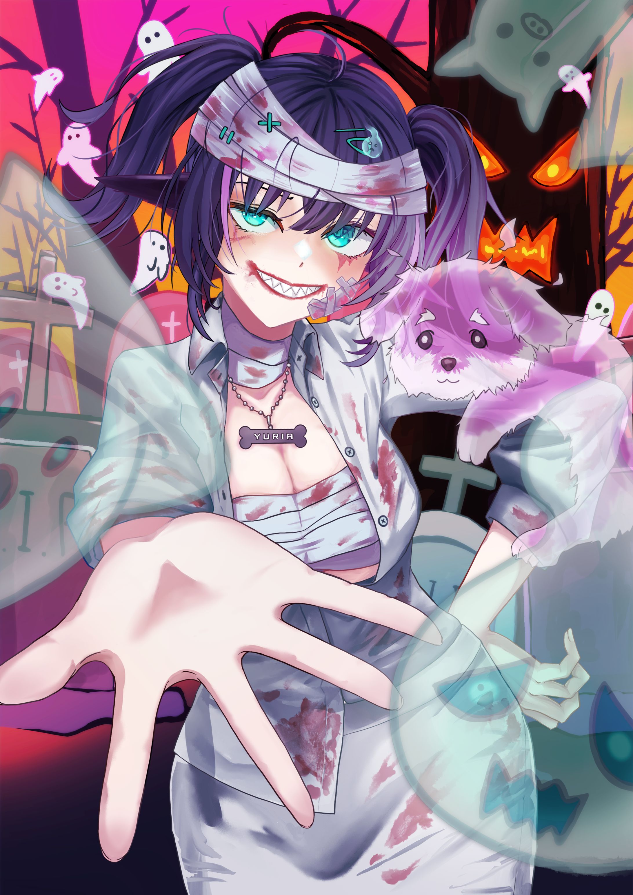 九重柚莉愛様_ハロウィンイラスト-1