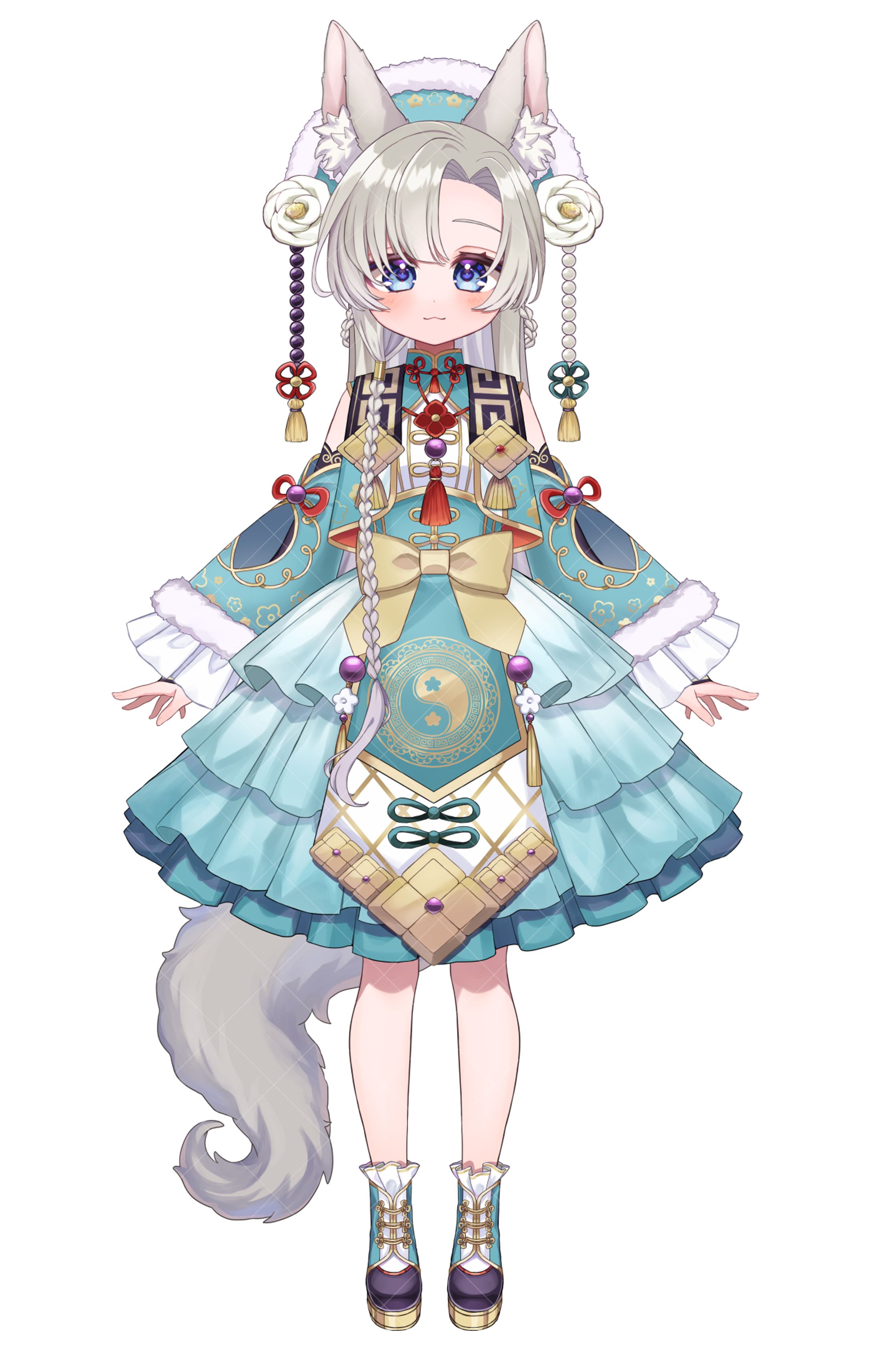 Vtuber 月餅ちよ様 Live2Dモデル用イラスト