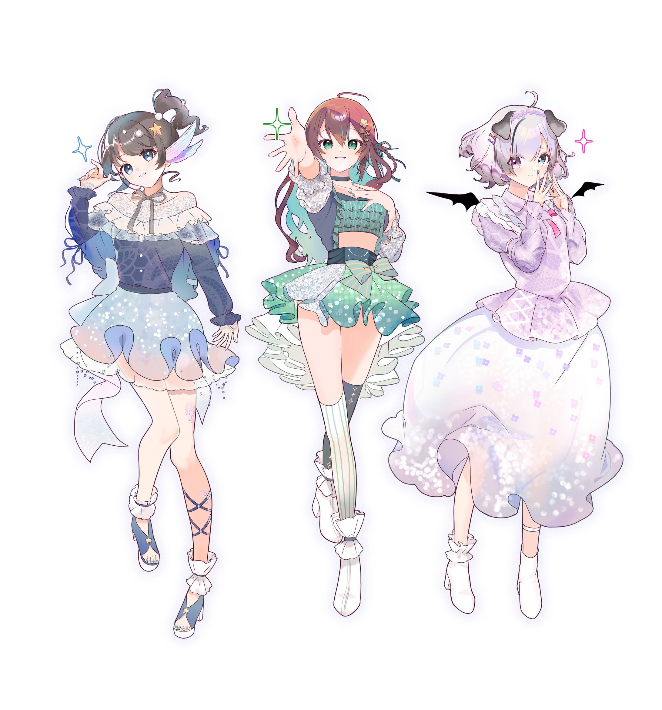Starry Wink3DLIVEキービジュアル兼3rd Single用立ち絵イラスト背景無し-1