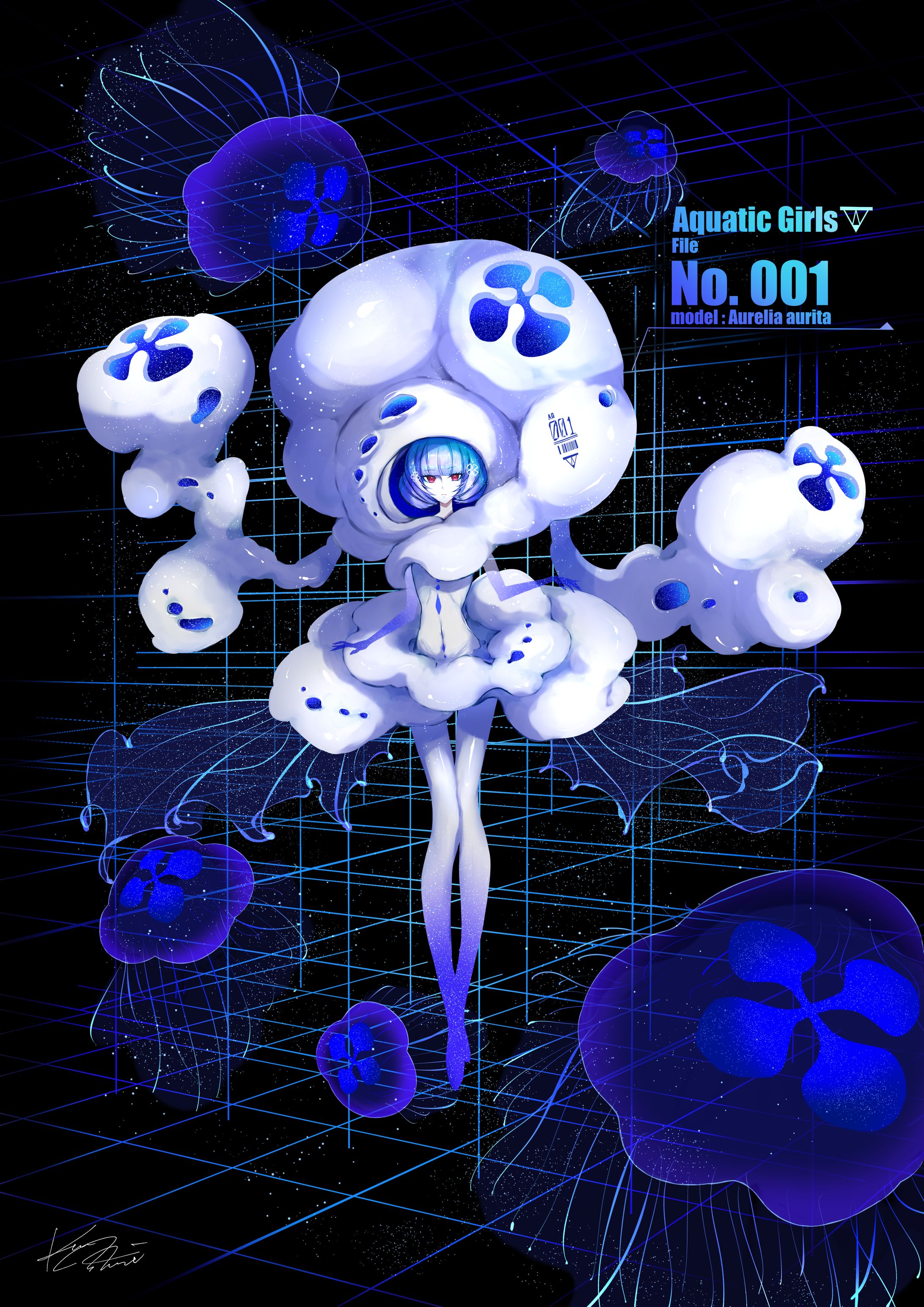 水棲少女  No.001 ミズクラゲ(=Aurelia aurita) -1