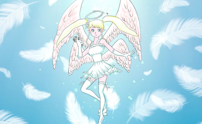 天界の天使の松本歌姫羽の空