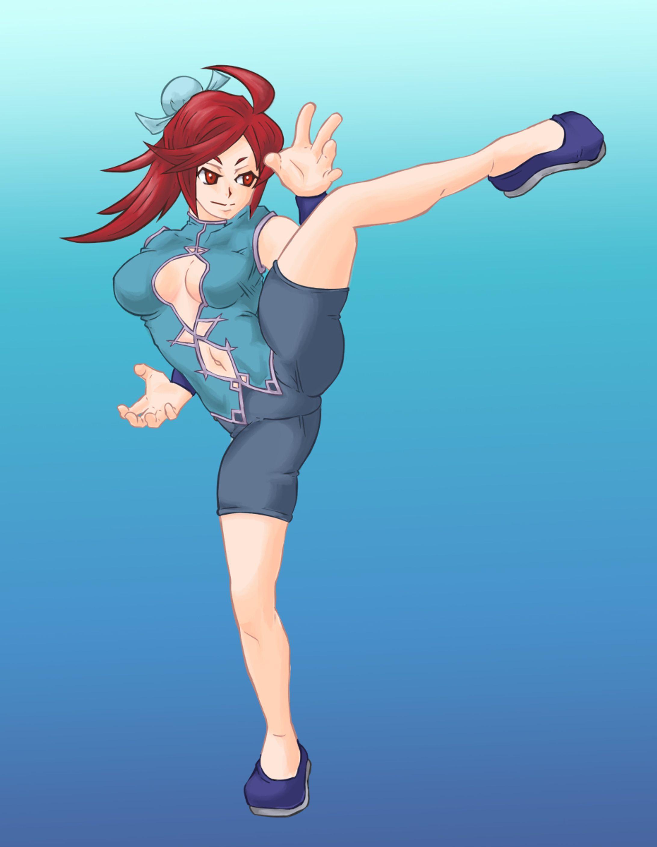 キックチャイナ服娘-1