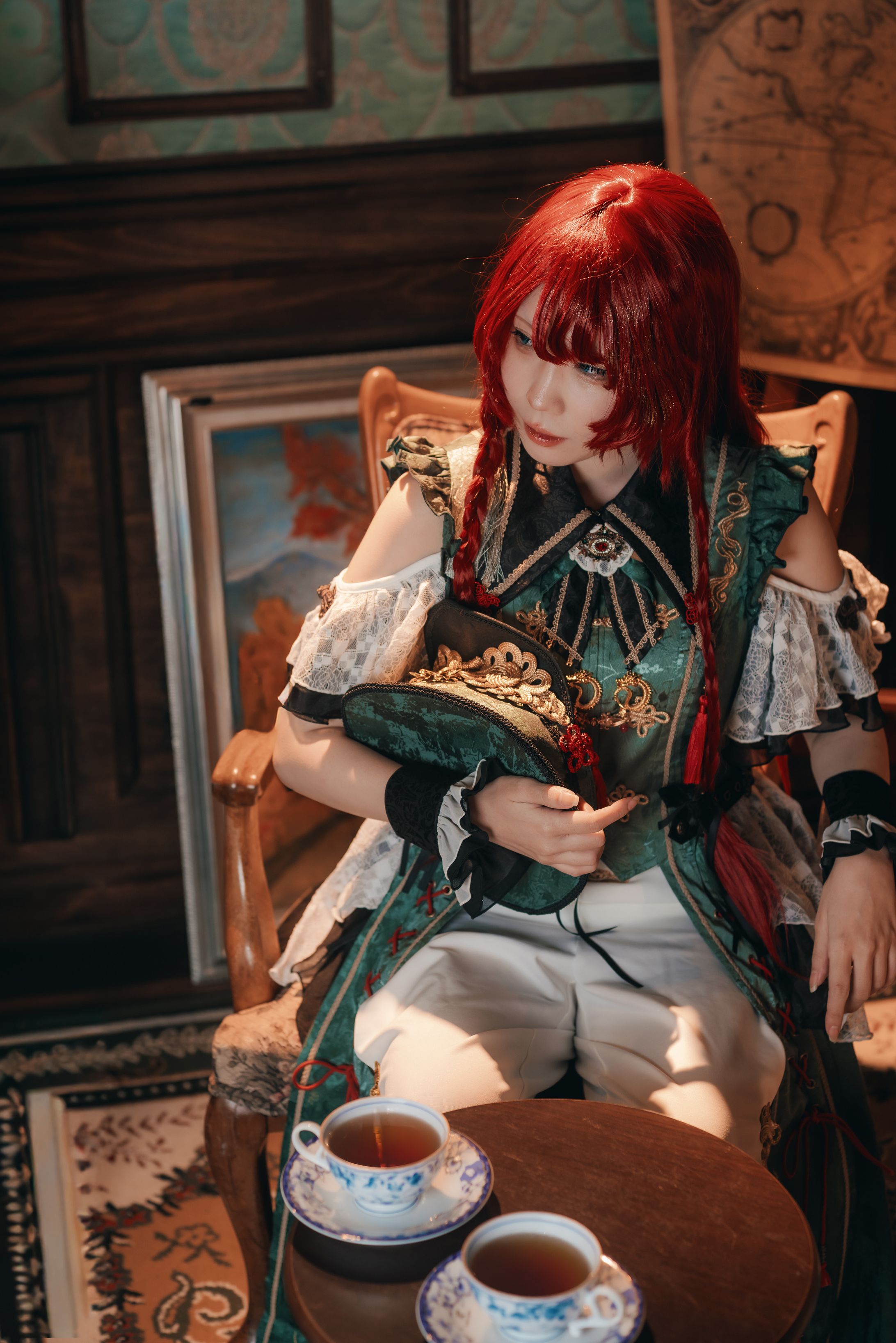 コスプレ　東方project「紅美鈴」休息-1