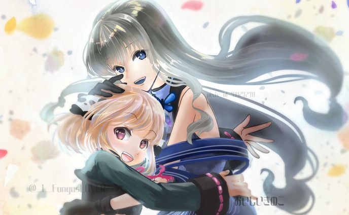 ファンアート：白乃クロミちゃんと碧惺スキアくん