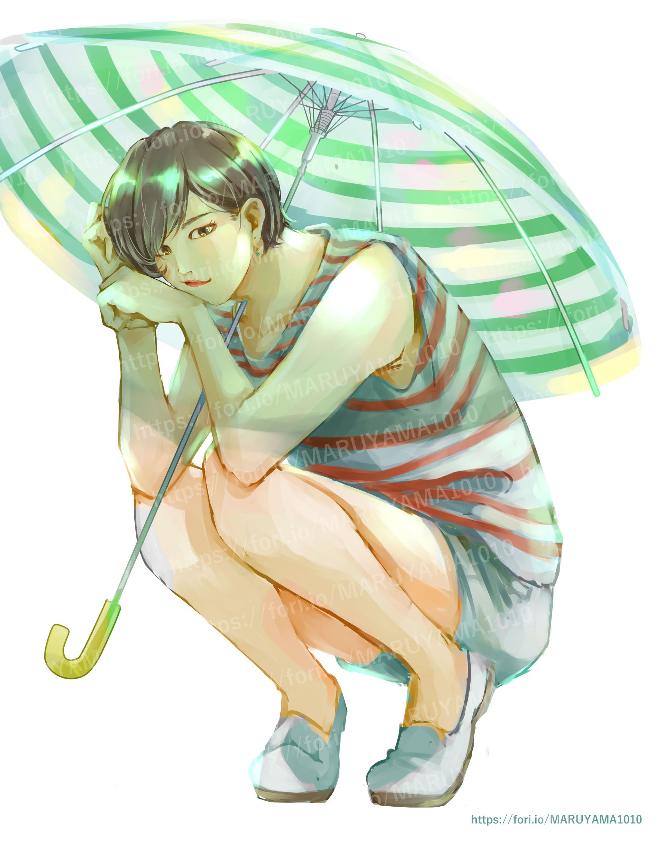 夏を待つ女性-1