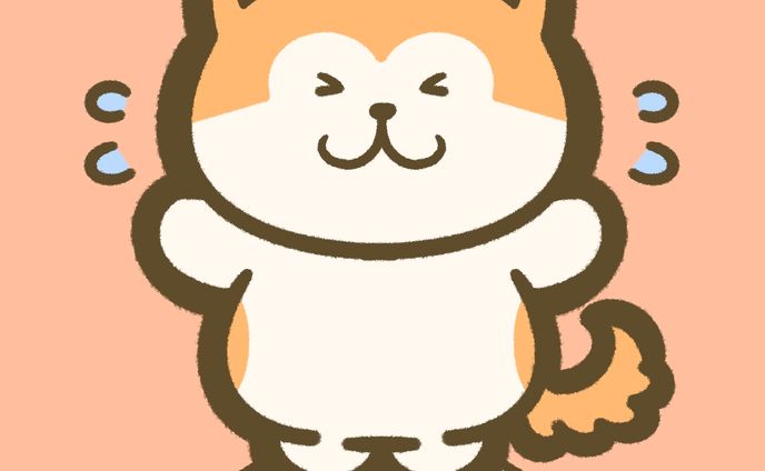ダイエットするワンちゃん(SNSアイコン)