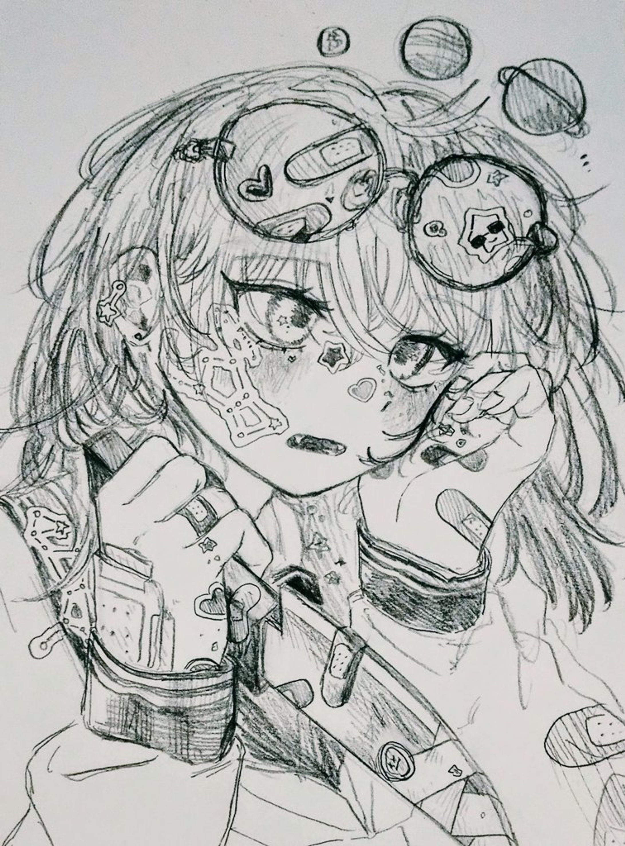 星に願いを(アナログイラスト)-1