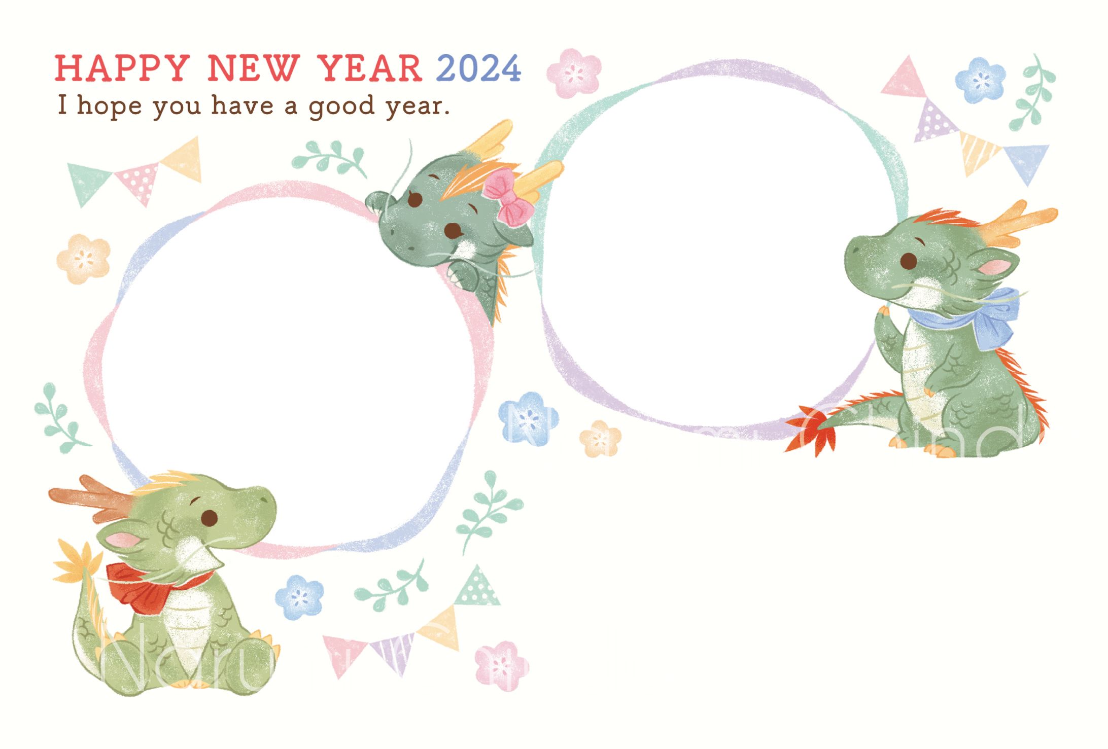2024年 辰年年賀状デザイン-1