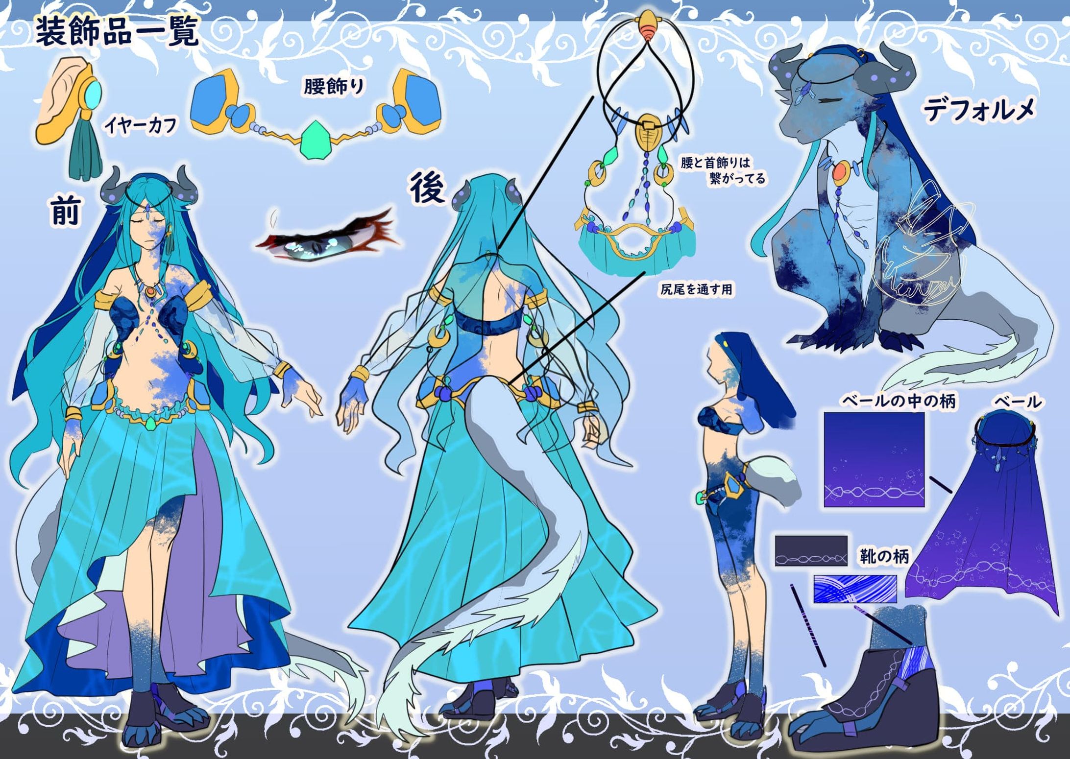 キャラ三面図　水-1