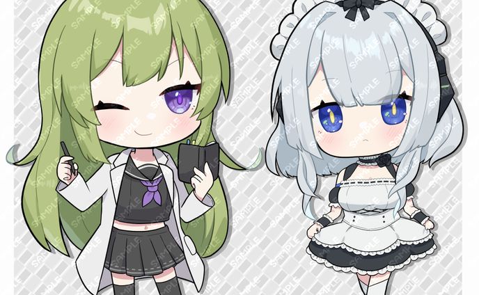 博士＆メイド秘書SDイラスト