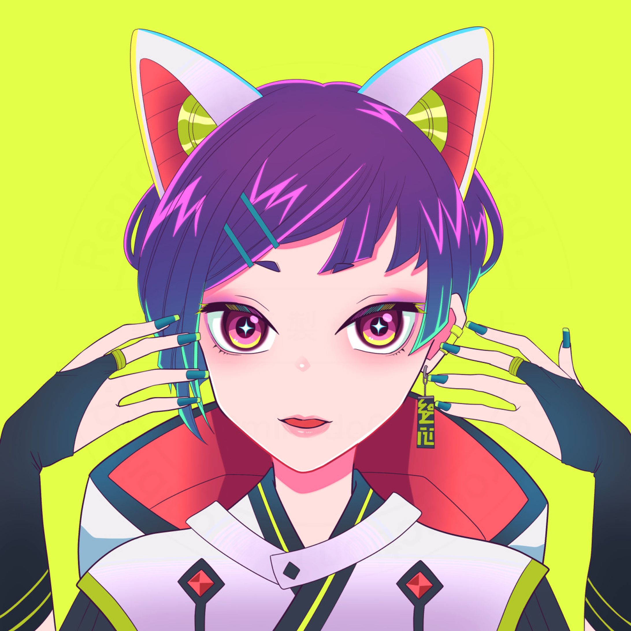 【創作】和サイバーアイコン-1