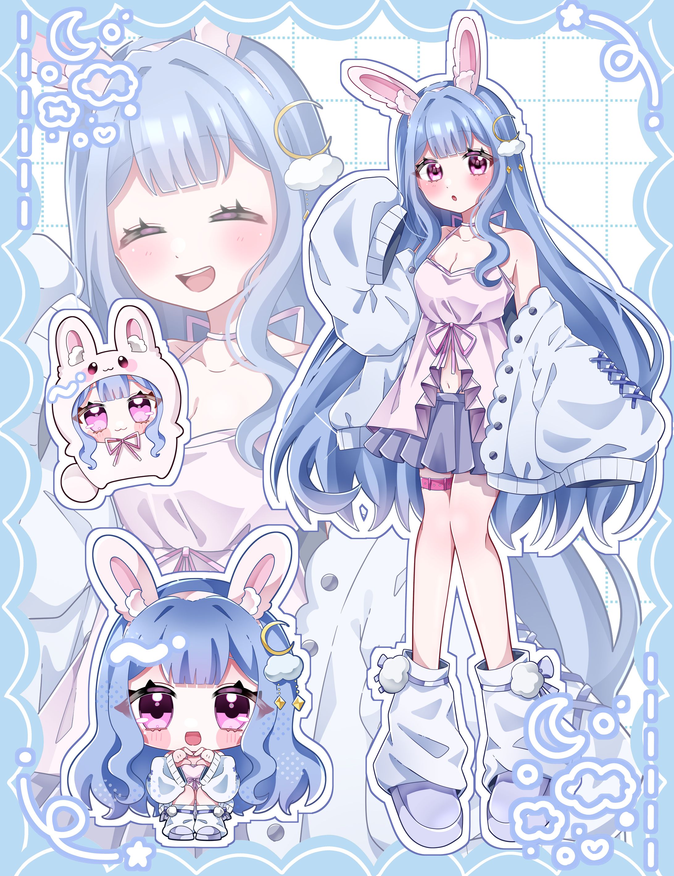 うさねあ様ご依頼詰め込みイラスト-1
